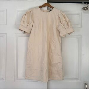 Who What Wear Cream Lightweight Babydoll Dress